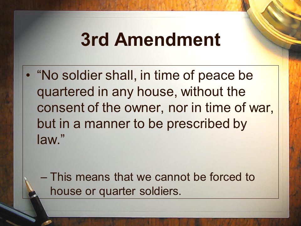 3rd Amendment