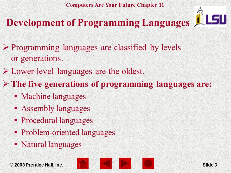 Development of Programming Languages
