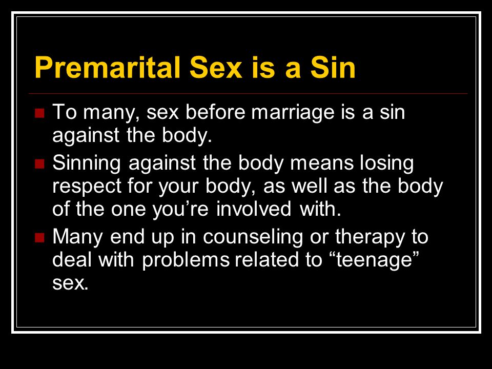 Premarital sexual intercourse