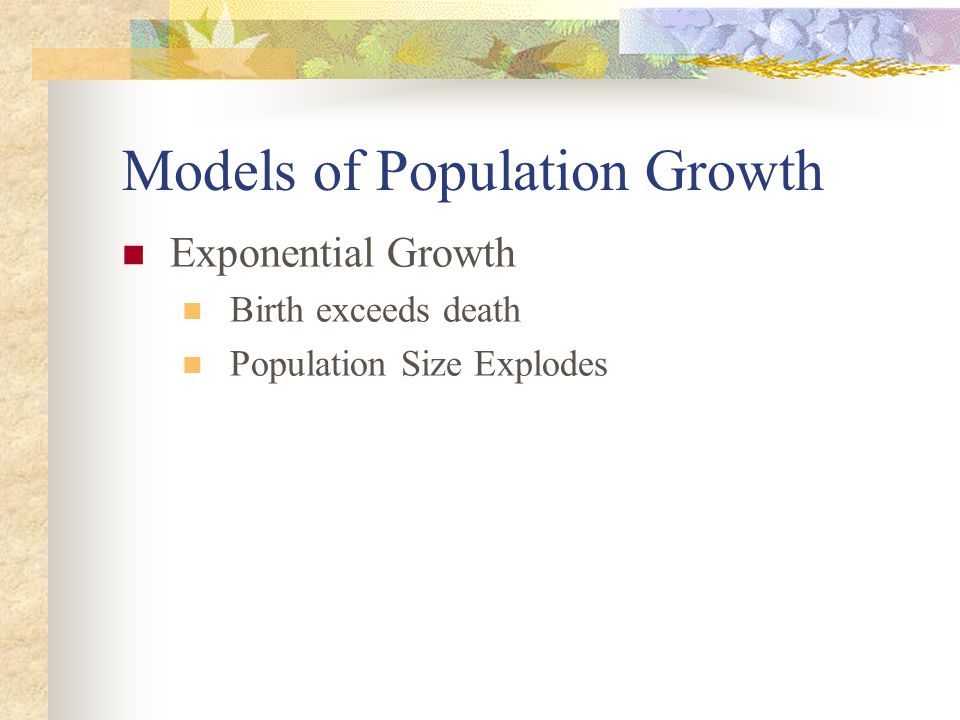 Models of Population Growth