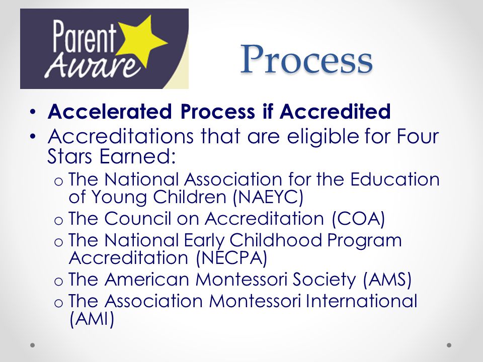 Process Accelerated Process if Accredited