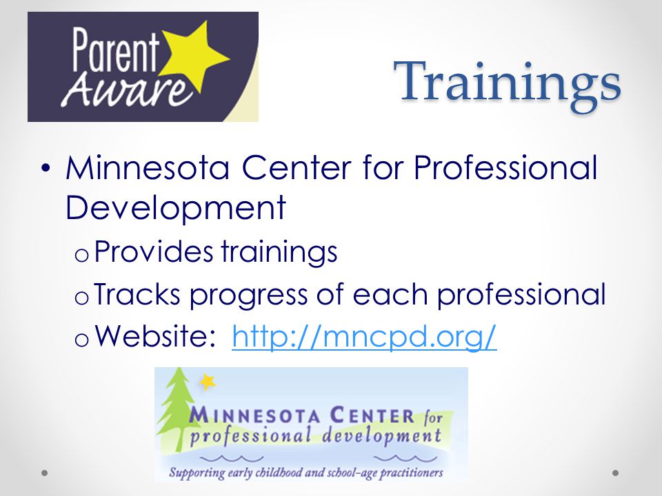 Trainings Minnesota Center for Professional Development
