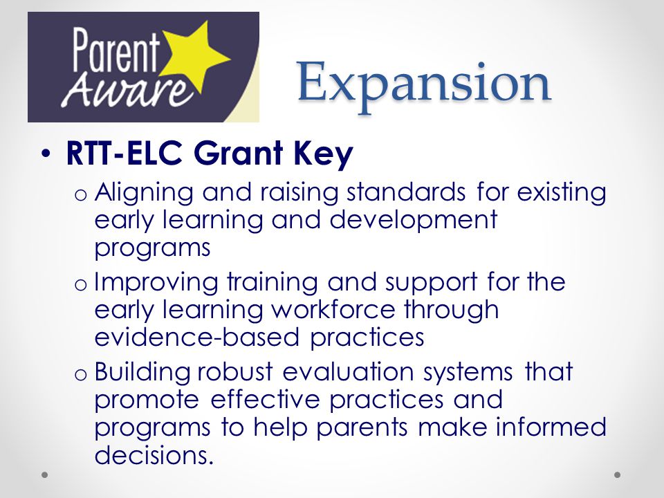 Expansion RTT-ELC Grant Key