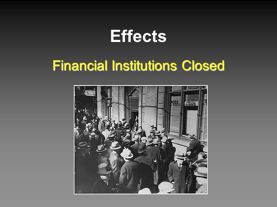 Financial Institutions Closed