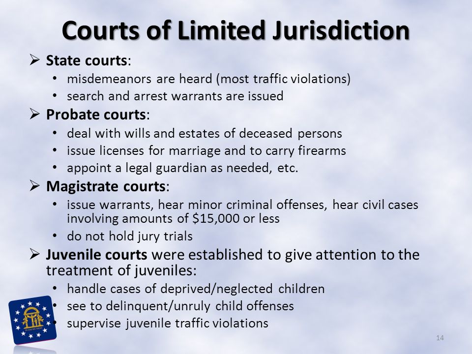 Courts of Limited Jurisdiction