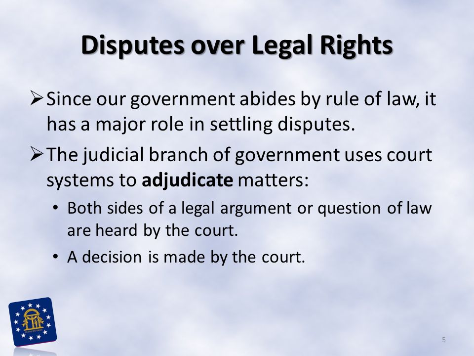 Disputes over Legal Rights