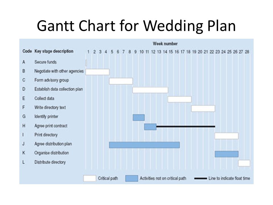 Wedding Gantt Chart Example