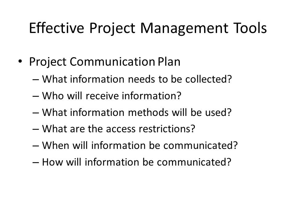 Effective Project Management Tools