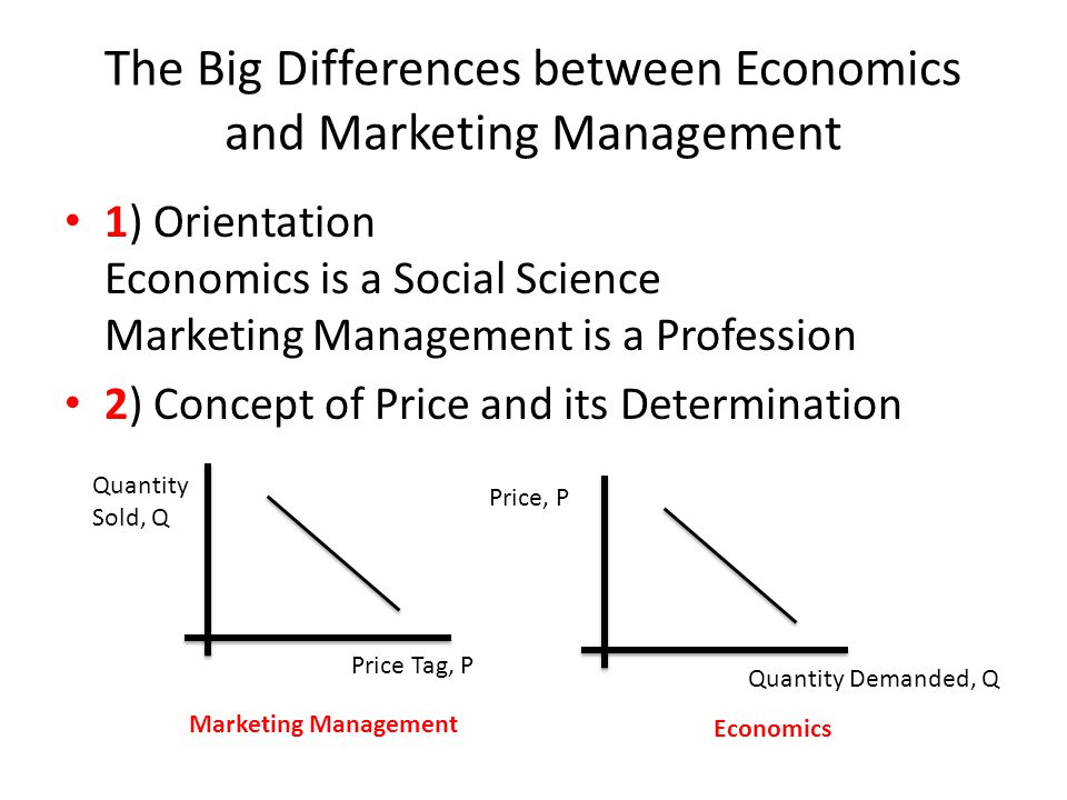 The Big Differences between Economics and Marketing Management