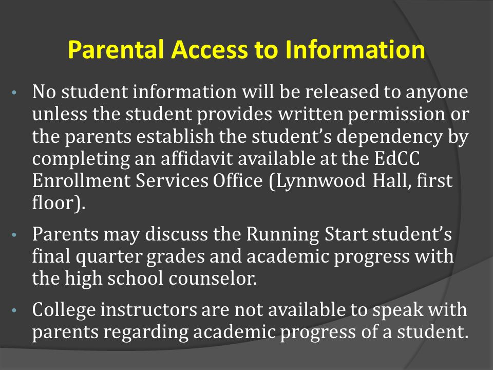 Parental Access to Information