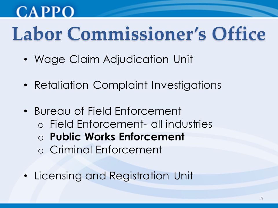 Labor Commissioner’s Office