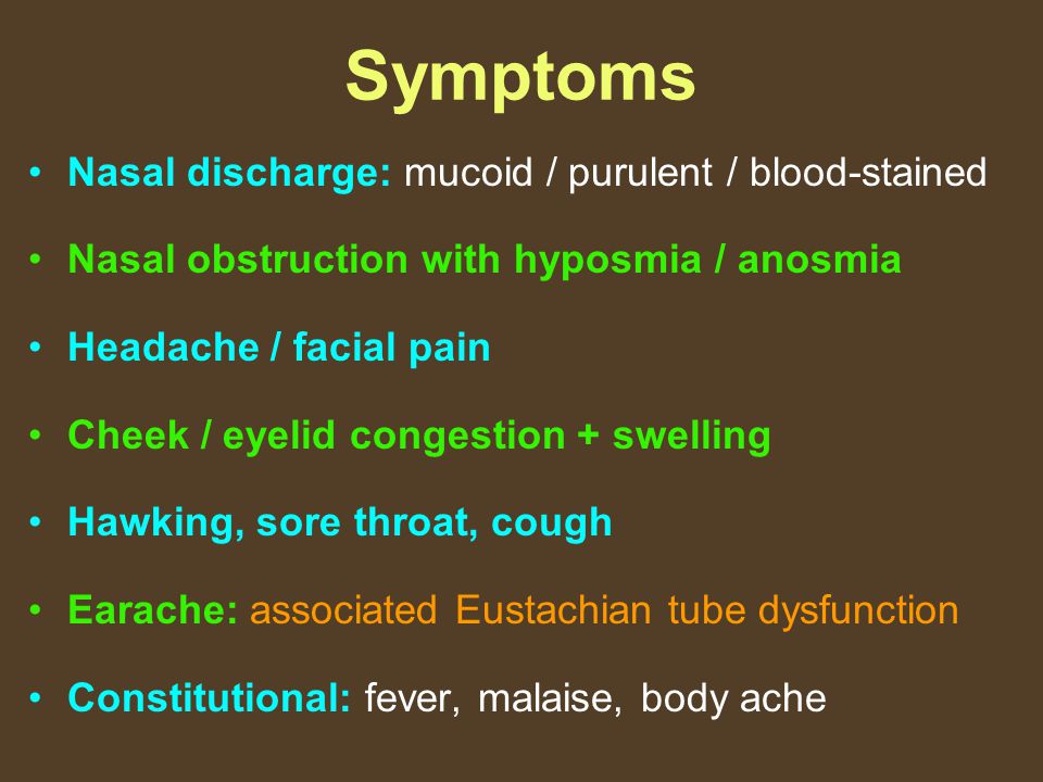 Purulent Drainage From Nose