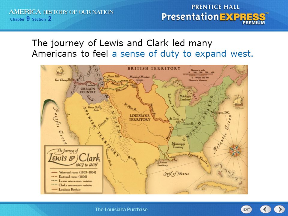 The journey of Lewis and Clark led many Americans to feel a sense of duty to expand west.
