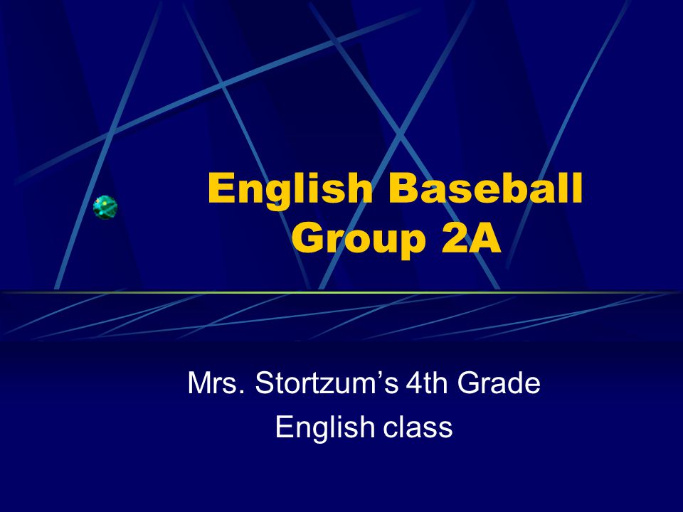 English Baseball Group 2A