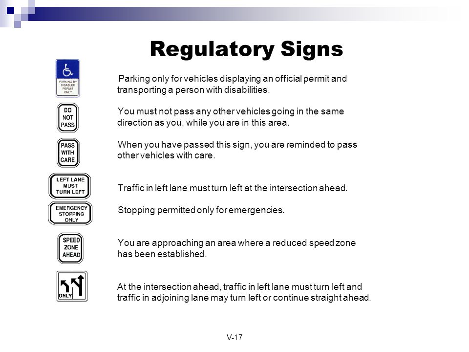 Regulatory Signs Parking only for vehicles displaying an official permit and transporting a person with disabilities.