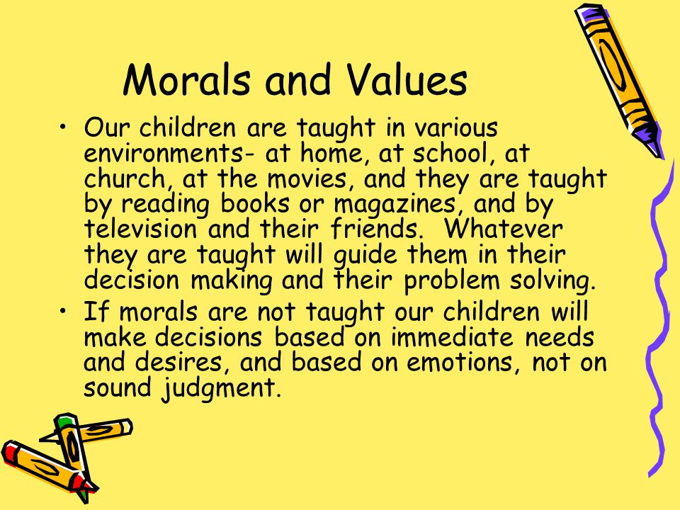 short paragraph on moral values for kids