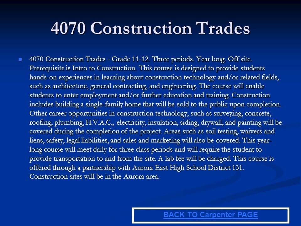 4070 Construction Trades