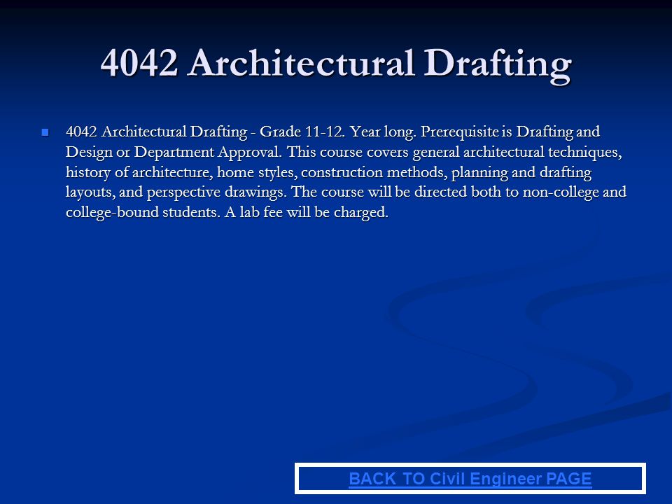4042 Architectural Drafting