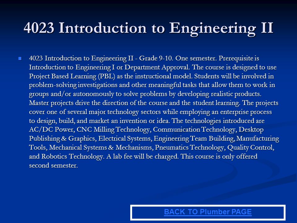 4023 Introduction to Engineering II