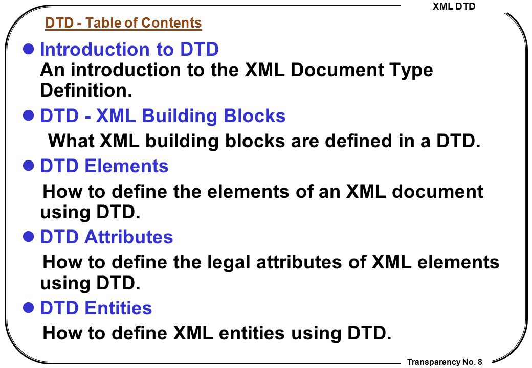 XML Document Type Definitions (DTDs) - ppt download