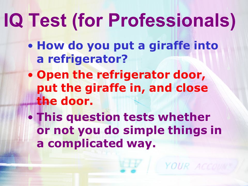 IQ Test (for Professionals)