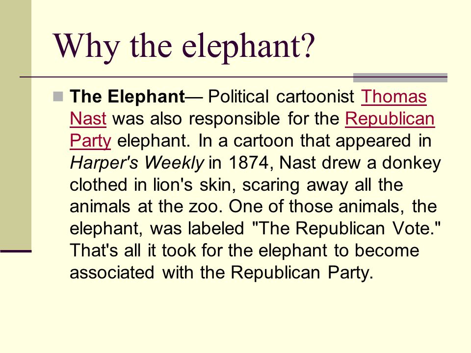 Why the elephant