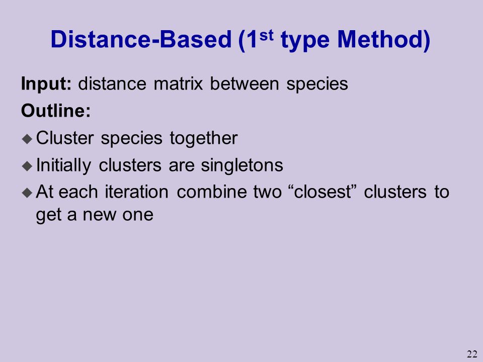 Distance-Based (1st type Method)