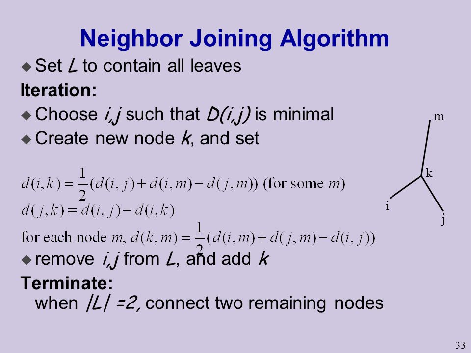 Neighbor Joining Algorithm