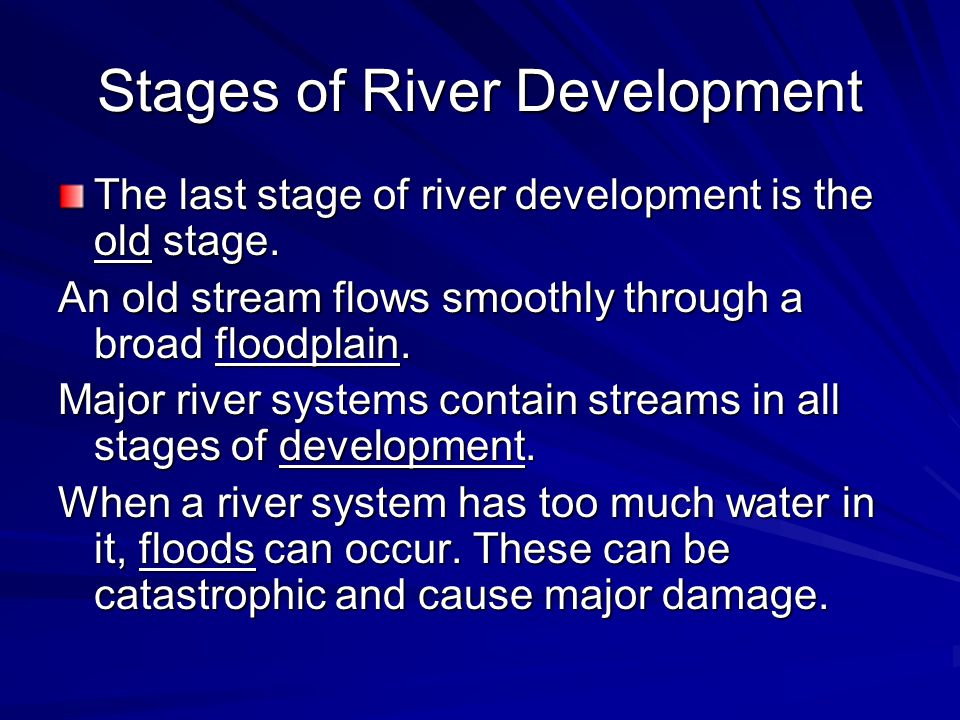 Stages of River Development