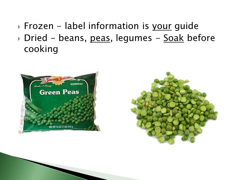 Frozen - label information is your guide