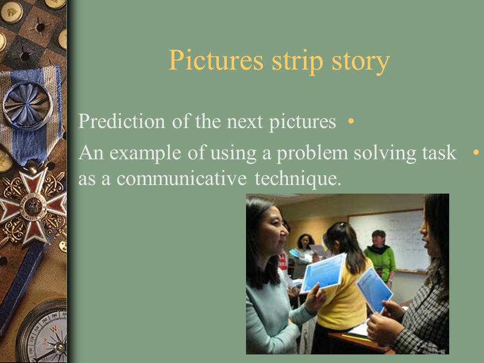 Pictures strip story Prediction of the next pictures