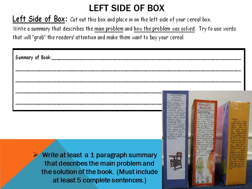 Cereal Box Book Report Ppt Video Online Download