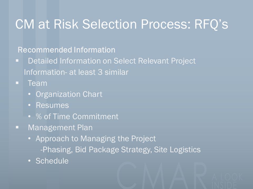 Cm At Risk Organizational Chart