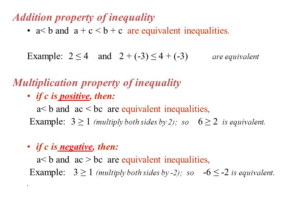 Addition property of inequality