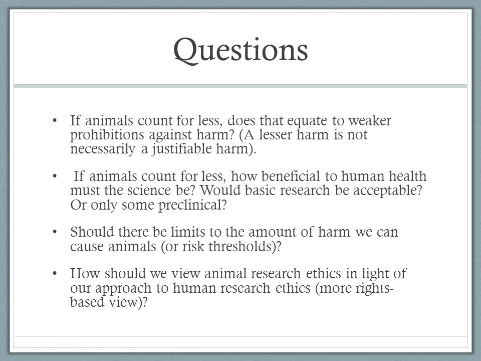 An Introduction to Animal Research Ethics - ppt download