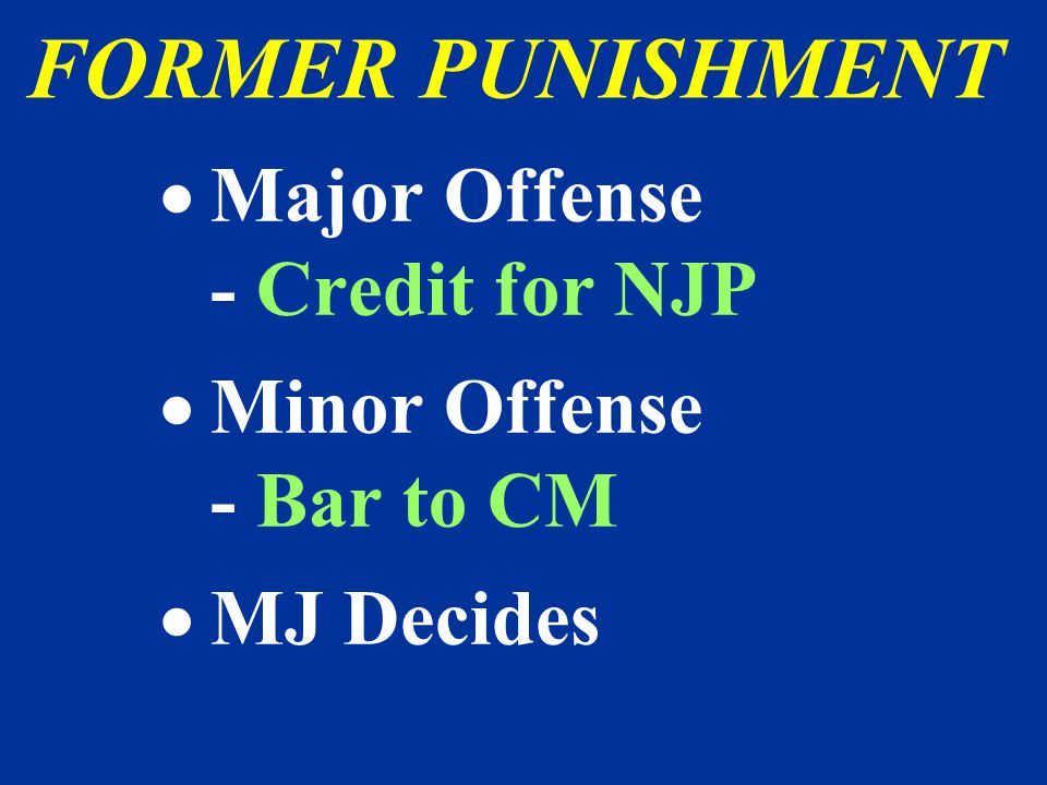 Njp Punishment Chart