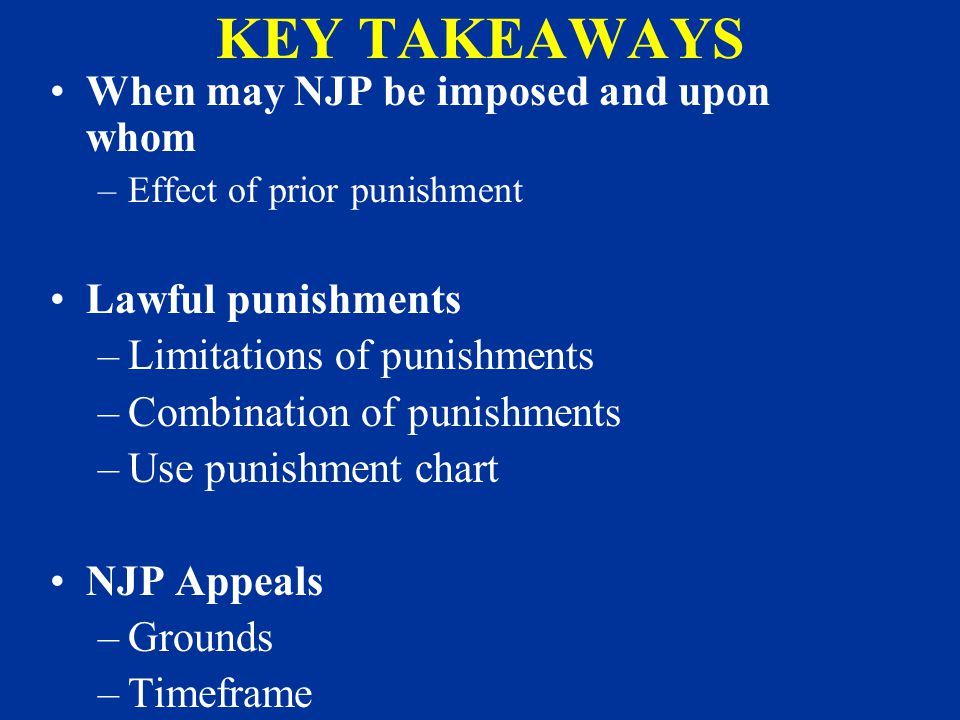 Njp Punishment Chart