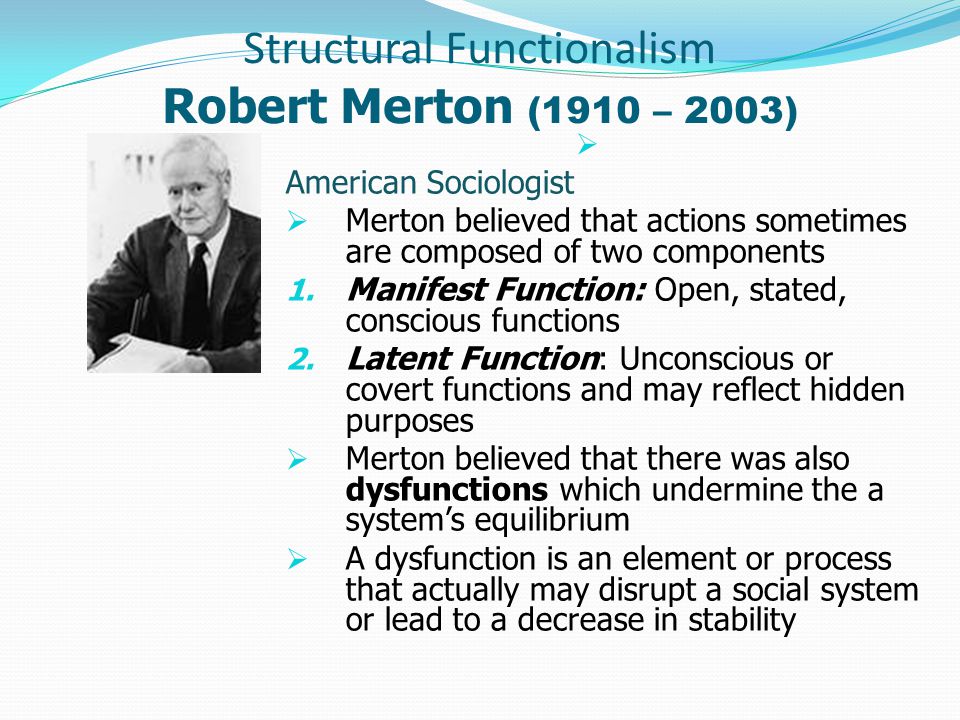 robert merton functionalism