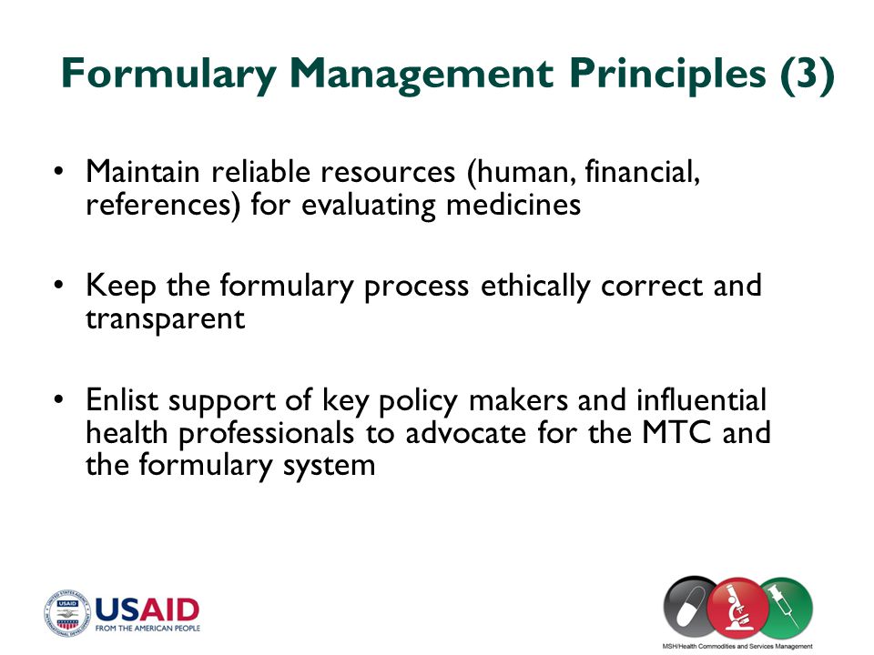 Formulary Management Principles (3)