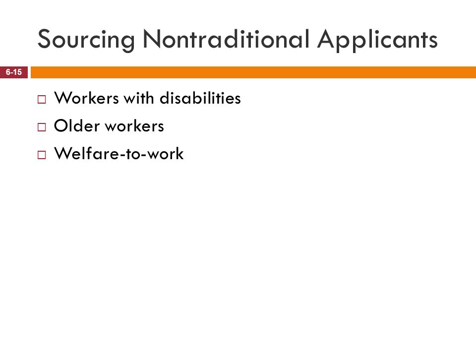 Sourcing Nontraditional Applicants