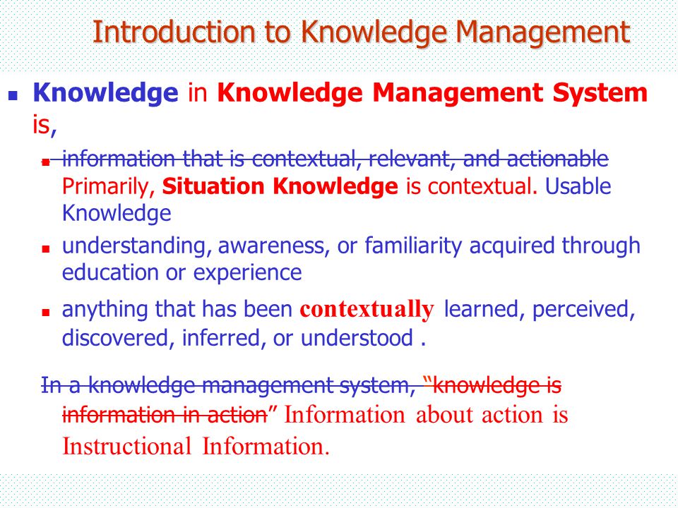Introduction to Knowledge Management