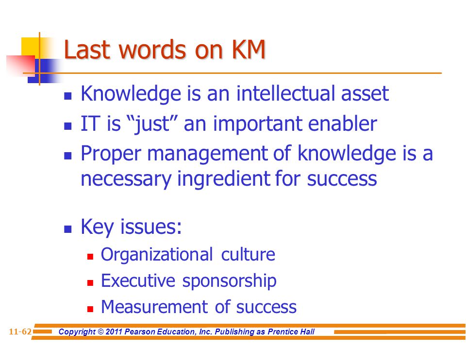 Last words on KM Knowledge is an intellectual asset