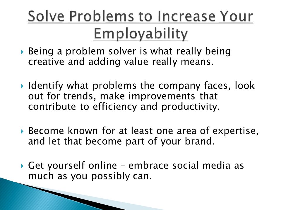 Solve Problems to Increase Your Employability