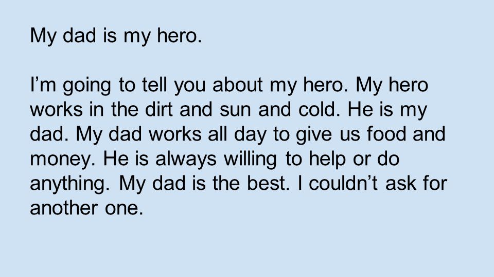 my father the hero essay