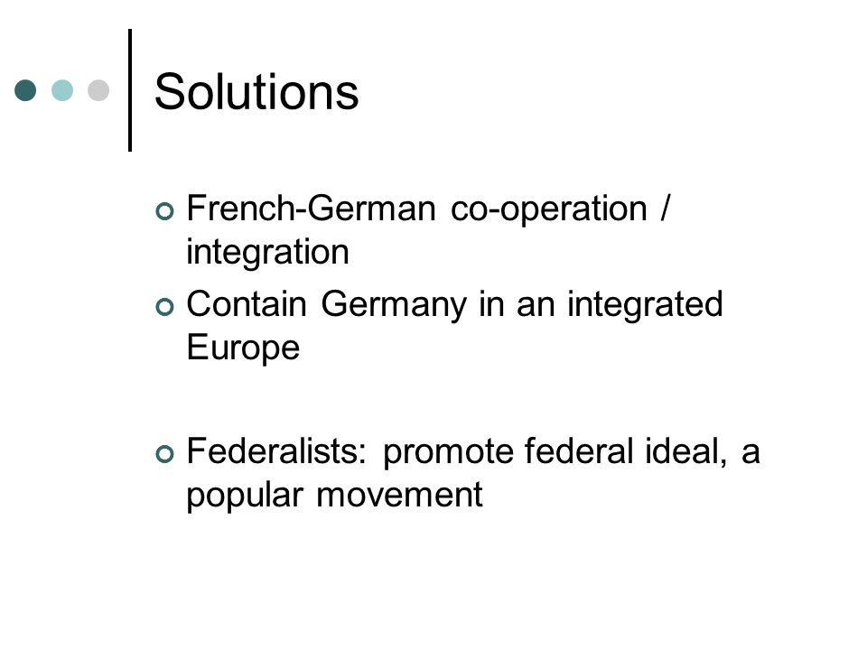 Solutions French-German co-operation / integration