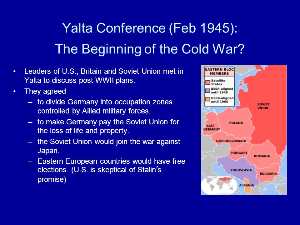 Yalta Conference (Feb 1945): The Beginning of the Cold War