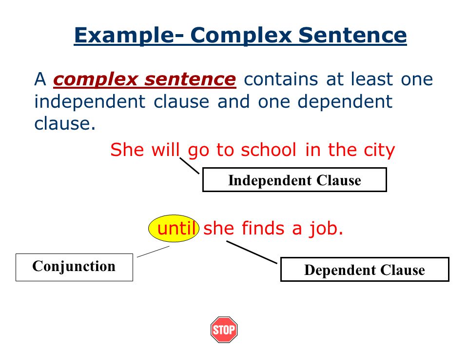 Example- Complex Sentence