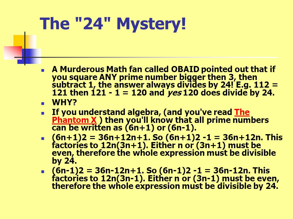 The 24 Mystery!