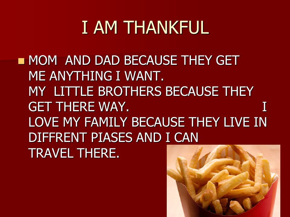 I AM THANKFUL
