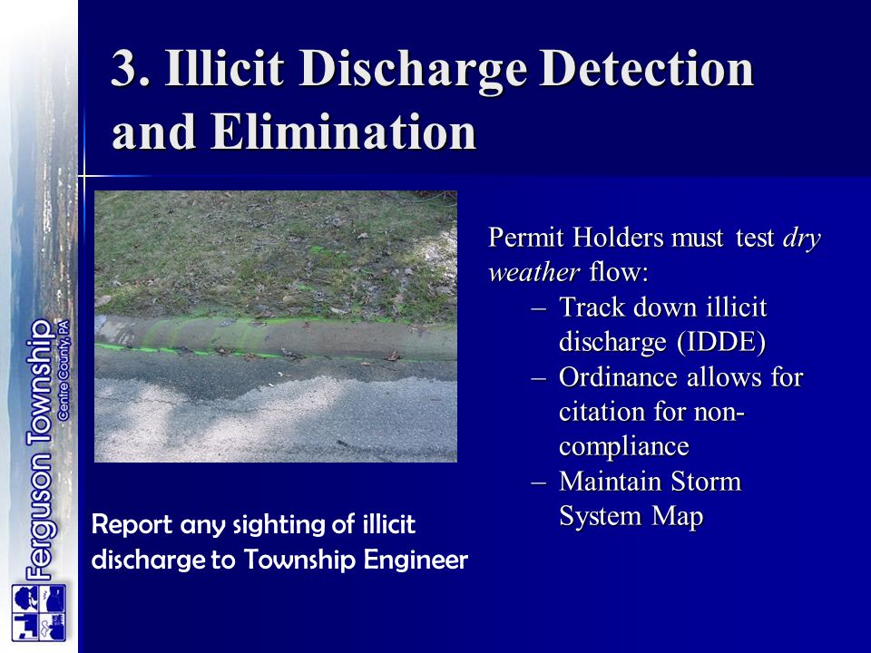 3. Illicit Discharge Detection and Elimination